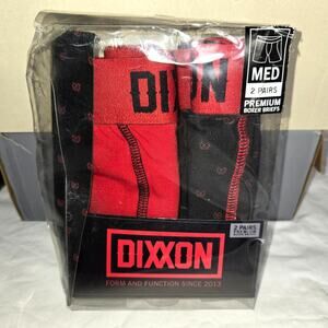 Dixxon Flannel Co. 2 Pack Men's Boxer Briefs Size M NWT Red Black